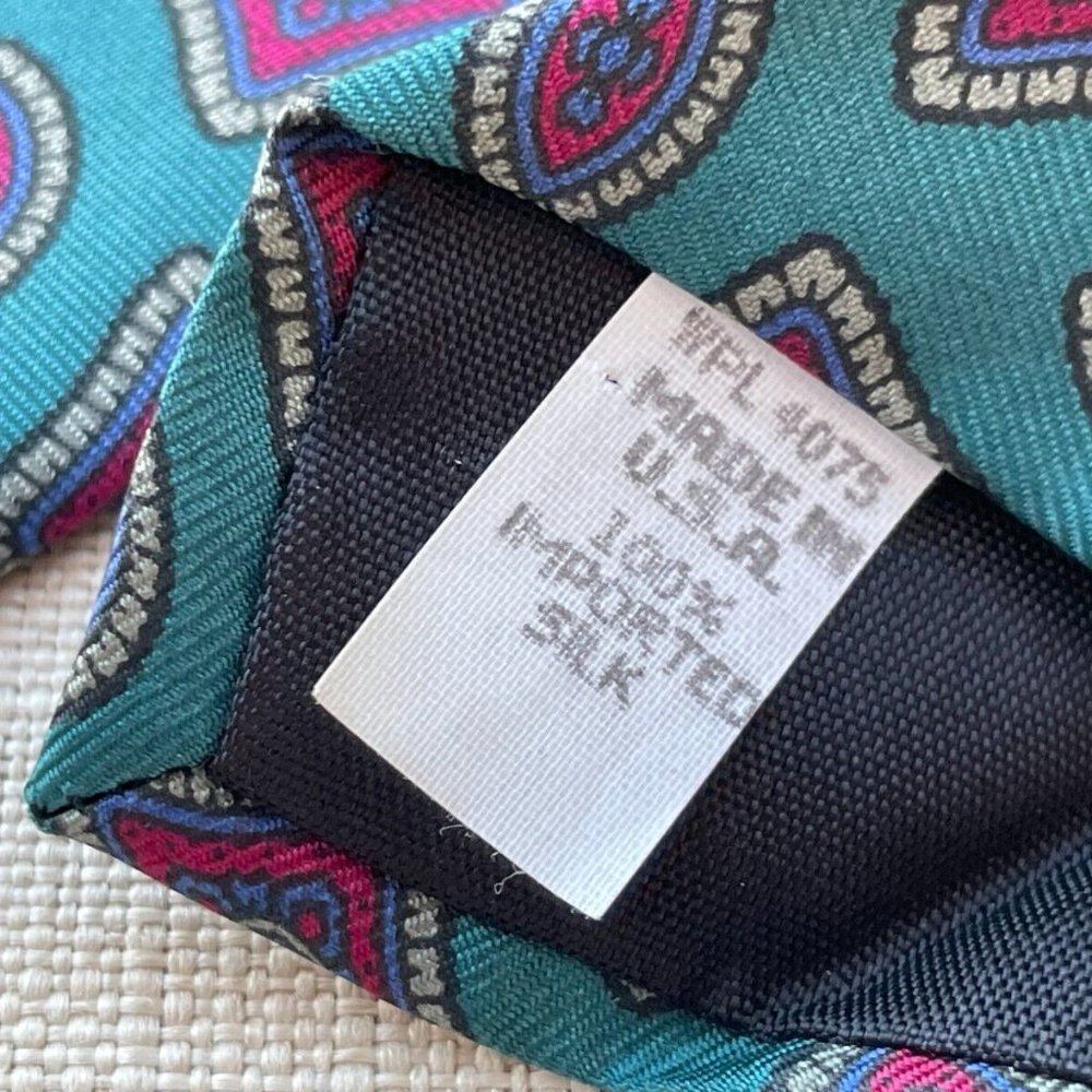 Oscar De La Renta Neckwear Men Tie Couture Collection 100% Silk Made in USA - Picture 12 of 13